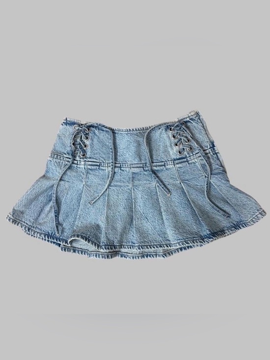 Primark Dresses & Skirts - Primark Rita Ora Light Wash Denim 100% Cotton Mini Skirt